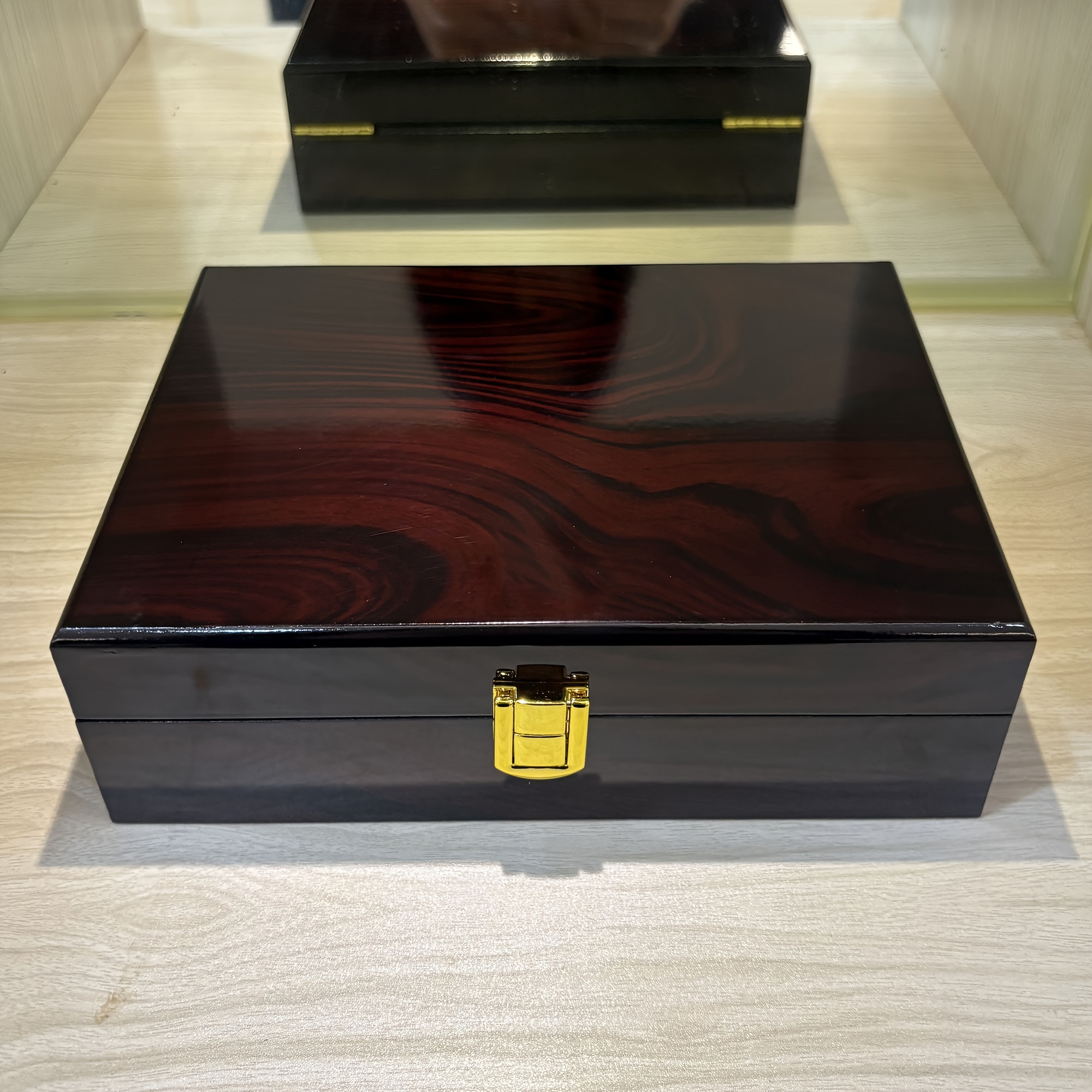 Image of Classic Lockable Wooden Box, Jewelry Storage Case, Jewelry Boxes