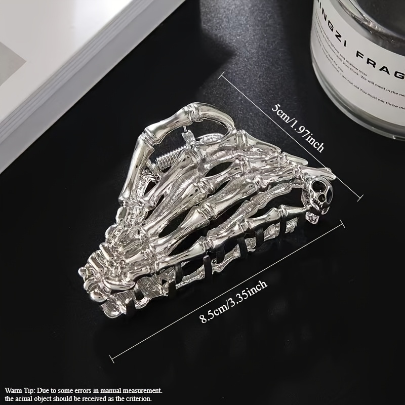1pc fashionable punk style versatile skull hand hair claw - Temu