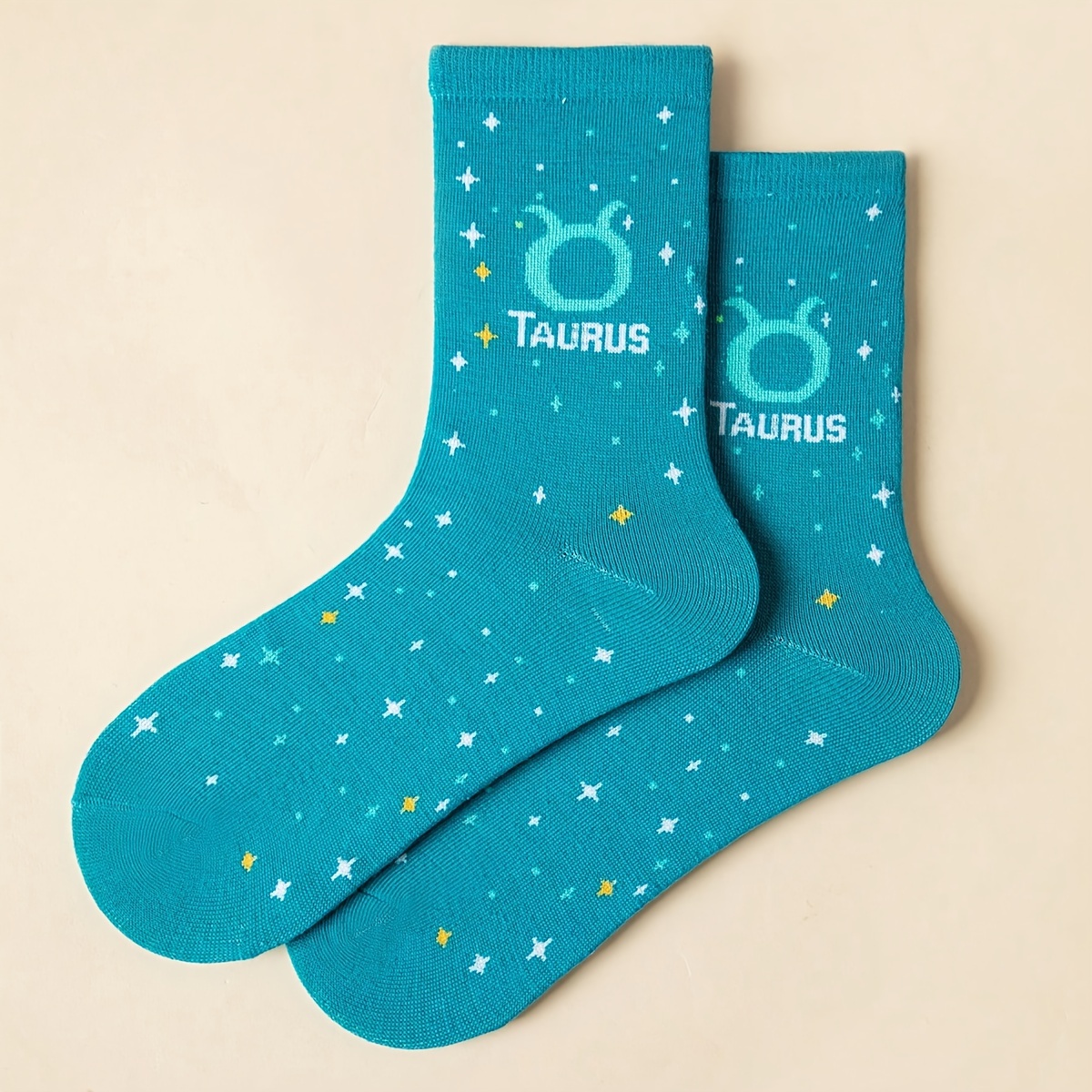 TEMU 1 Pair Of Women's Zodiac Socks, Constellation Socks, Crew Socks, Fashion Socks, Sports Socks, Soft Women's Socks, Cute Socks, Socks, Lazy Socks,