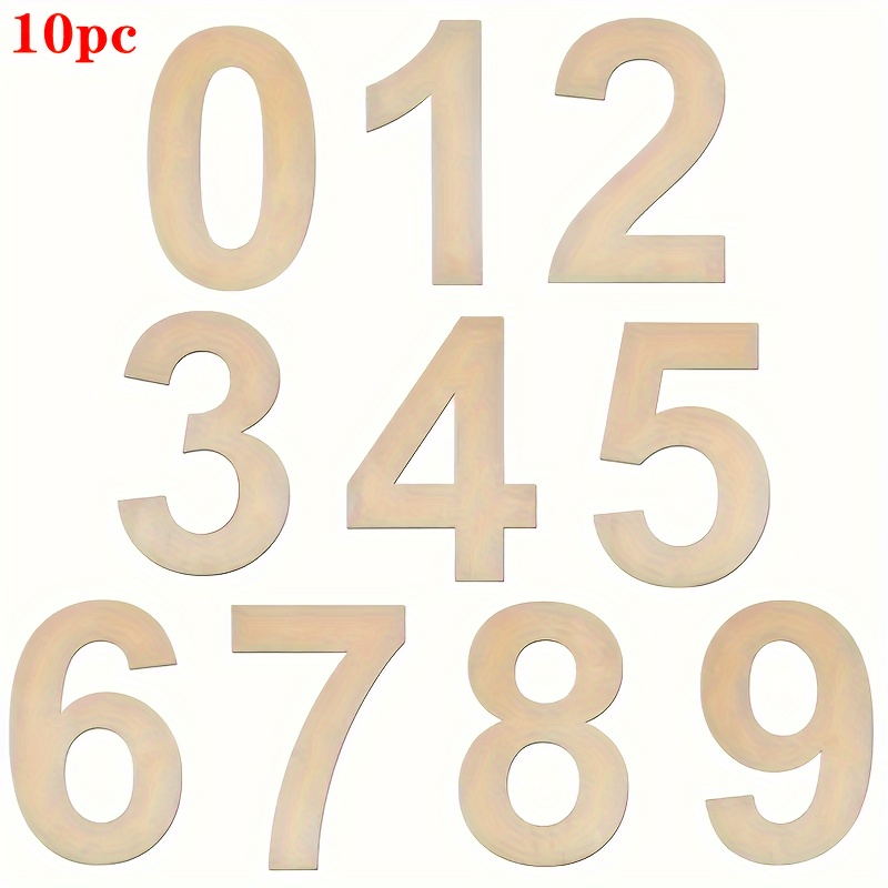 Image of 10pcs Mixed Wooden Arabic Shape Wooden Pieces Painting Graffiti Craft Wooden Ornaments And Decorations Holiday Party Birthday Decorations