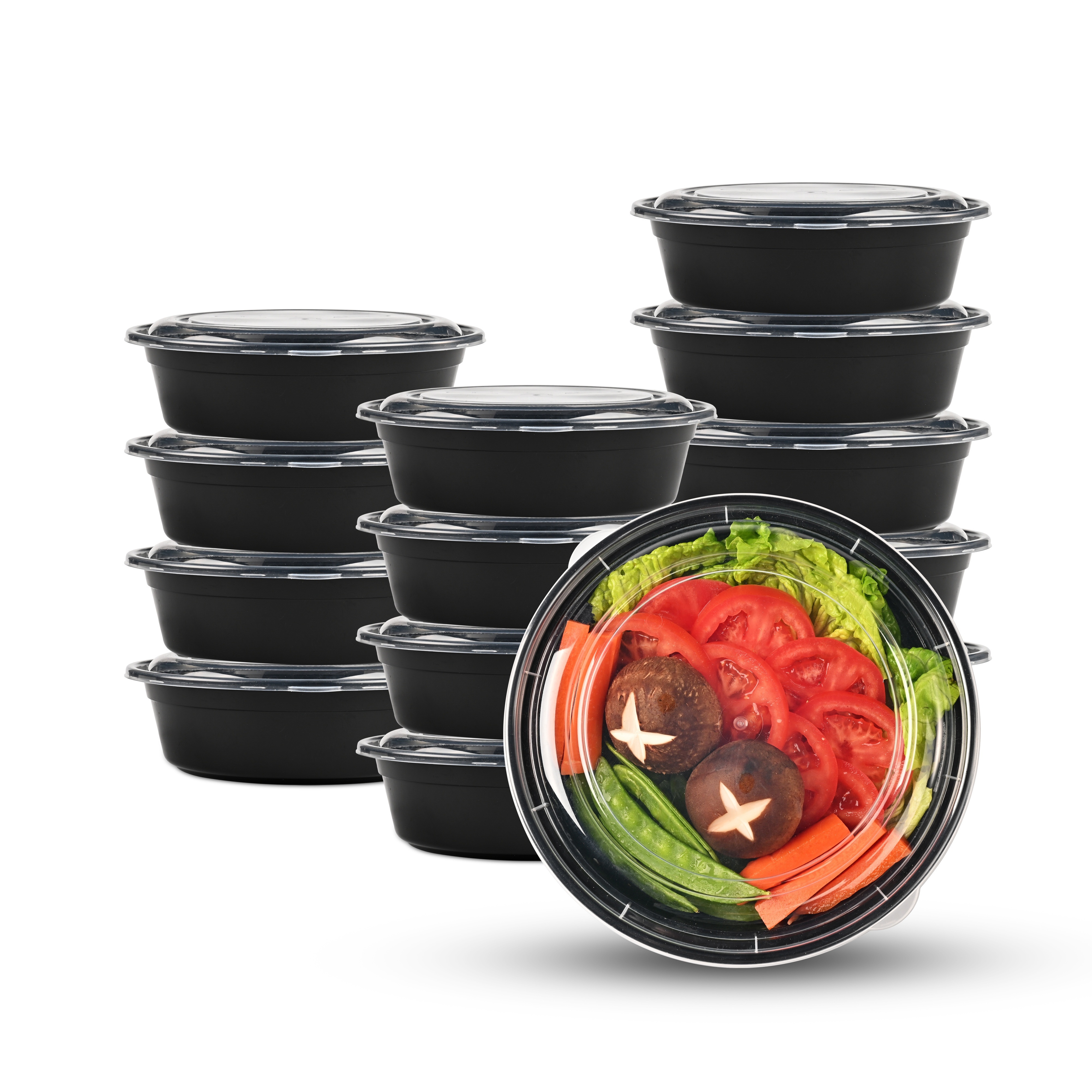 

32 Oz Round Meal Prep Containers With 1 Big Compartment, Food Storage Bento Box Microwave Dishwasher Freezer