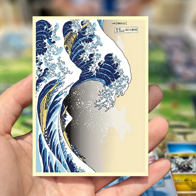 great wave card sleeves The off Kanagawa Standard Size Kado Supplies Multiple magnets keep your cards securely stored when not in use Pokemon WCS 2023 Yokohama Great