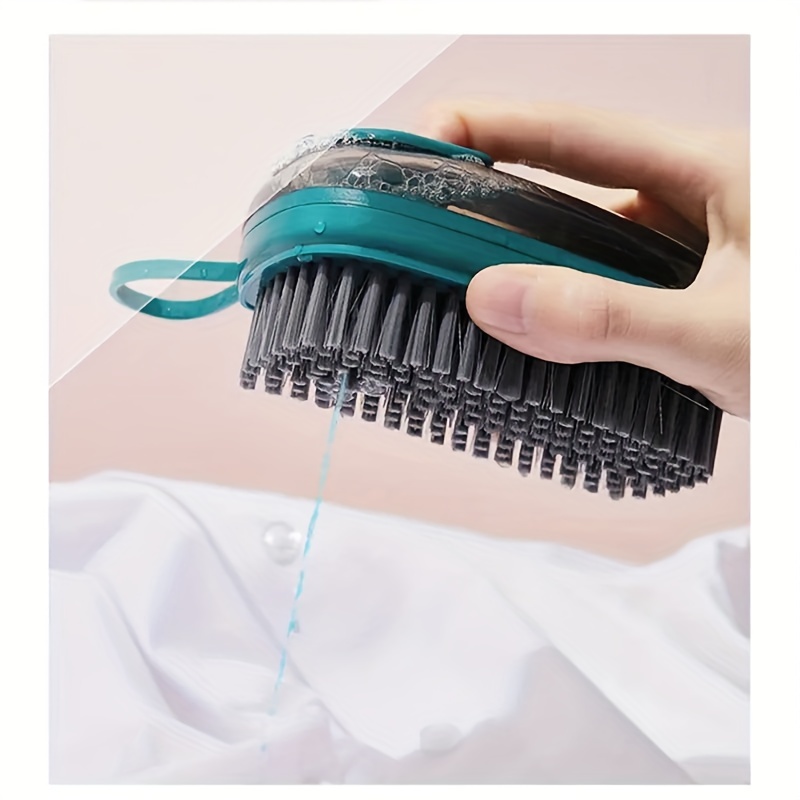 1pc Cepillo de Limpieza Líquido Multifuncional, Herramienta de Limpieza con Pelo Suave para Ropa, Sombreros y Zapatos, Adición Automática de Líquido para la Limpieza, Cepillo de Lavandería