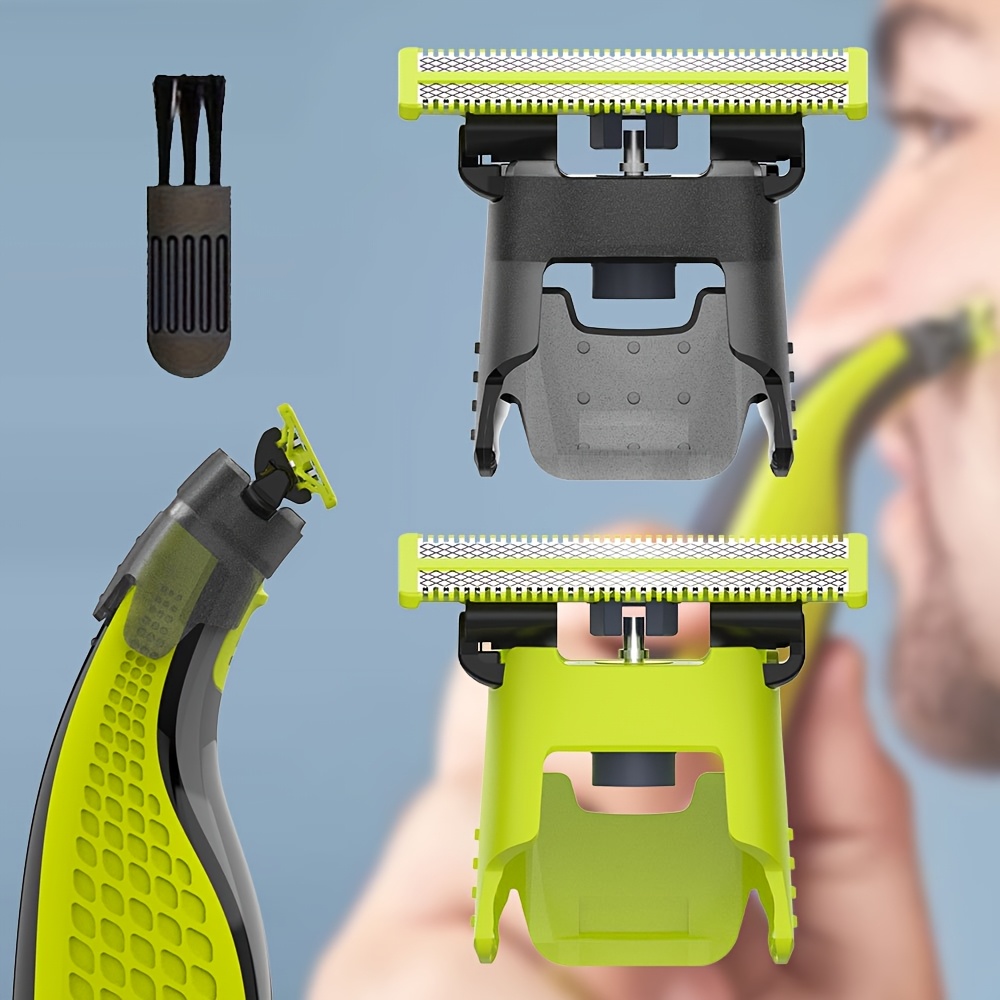 

2/3/4/5pcs Oneblade Compatible Shaver Heads, Unscented Manual Heads For Beard And Mustache Trimming, No Battery Required