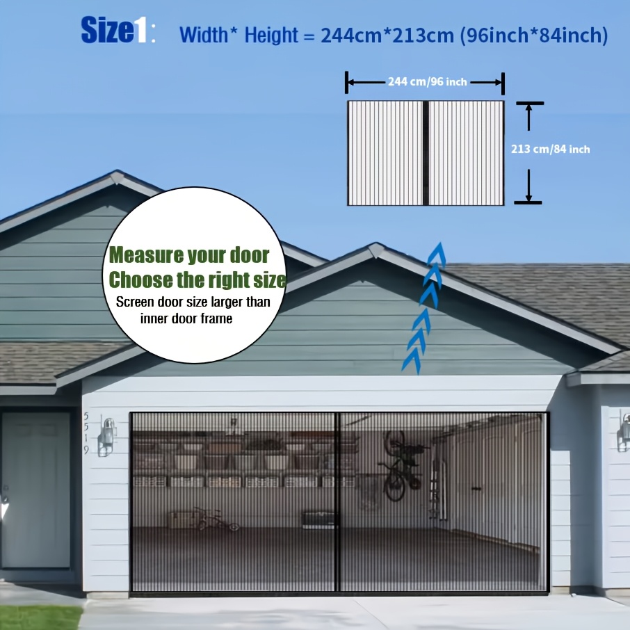 TEMU Magnetic Garage Door Trim, Halloween And Christmas Garage Door Cover, , No Electricity Required, Polyester Garage Door Screen, Insect-proof And