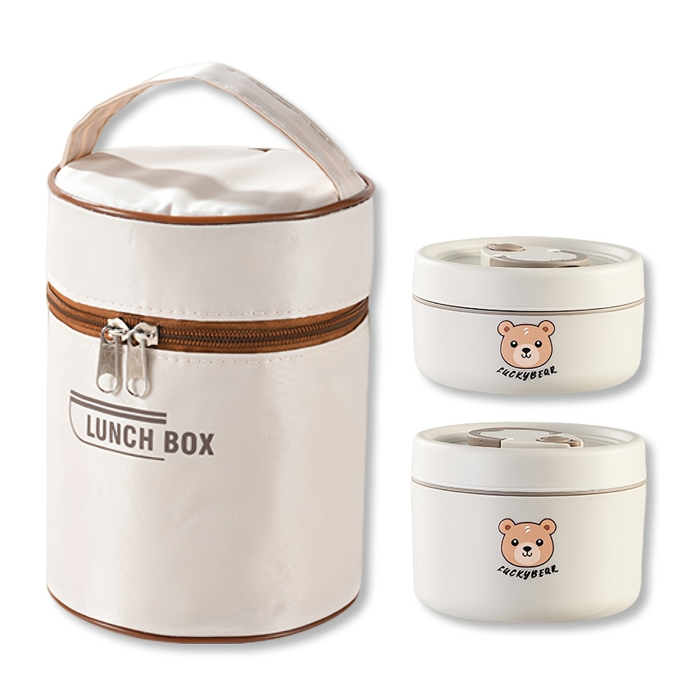 5/4/3pcs Stainless Steel Food Storage Containers Set, With Lids, Includes Lunch Bag, Leakproof Bento Lunch Box Containers, Bento Lunch Box Set, For Kitchen & Travel