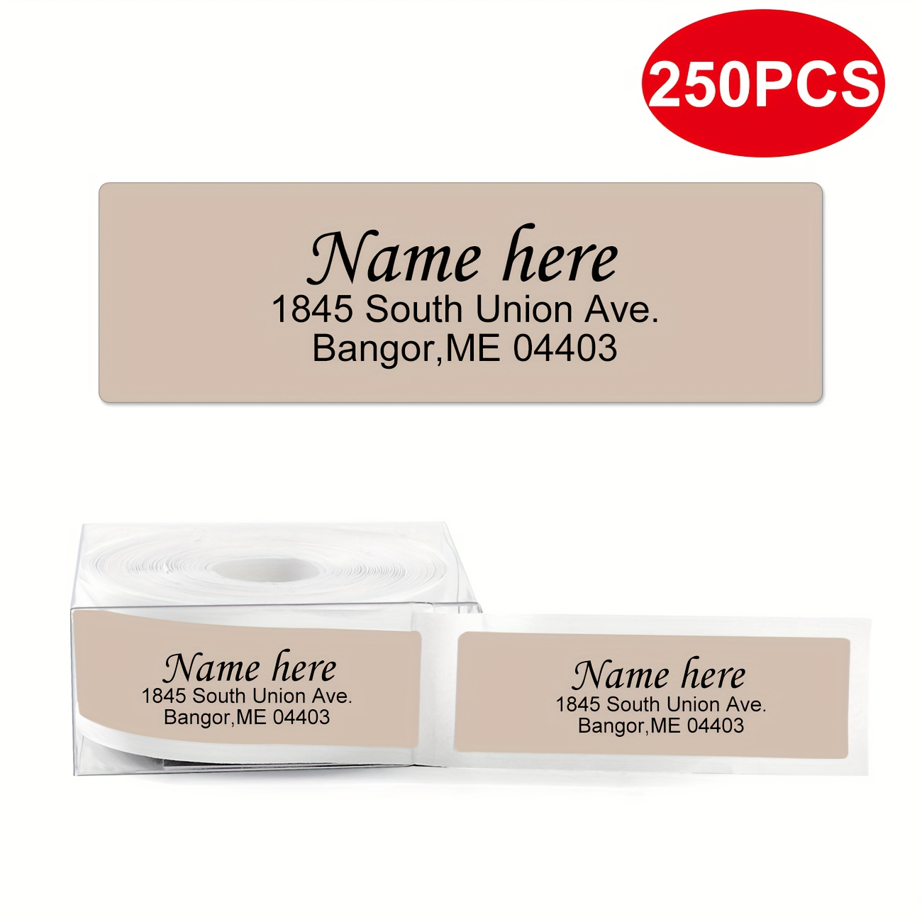 TEMU Custom Address Labels Personalized For Return Addresses - 2.5 Inches X 0.75 Inches - Custom Name Stickers On Adhesive Roll (one Roll Of 60/250
