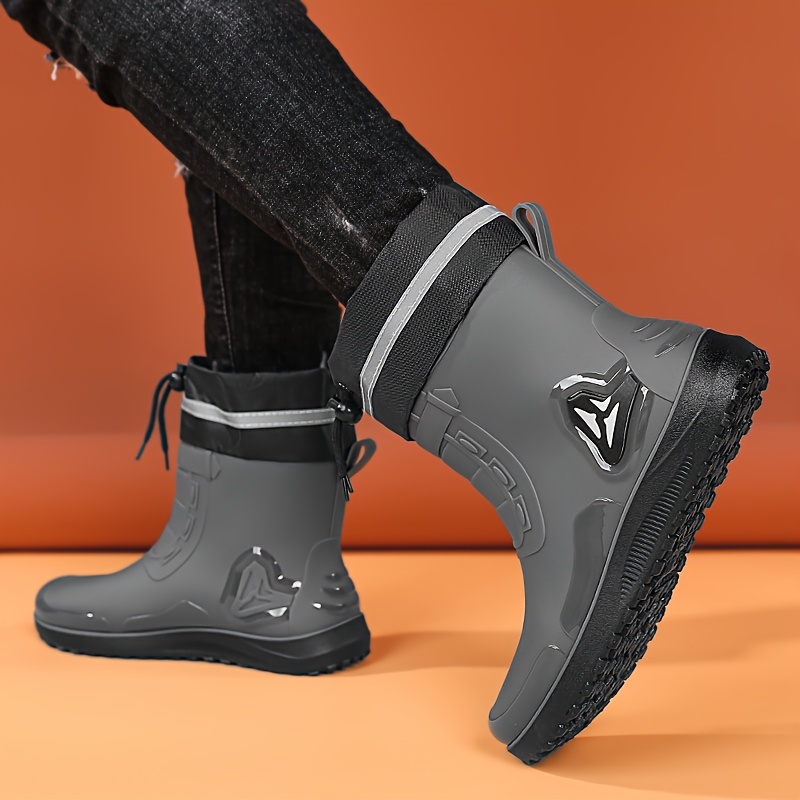 botas lluvia negras elegantes hombres mujeres Temu Spain