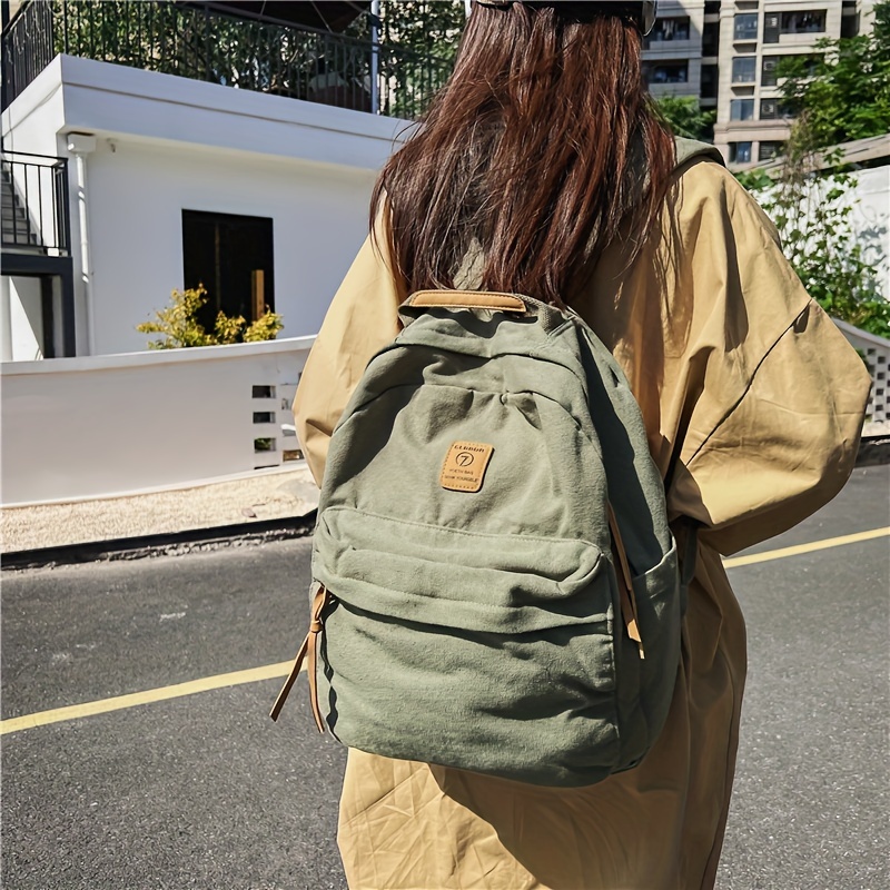 

1pc Casual Soft Backpack For Men And Women, Schoolbag For College And Daily Commuting
