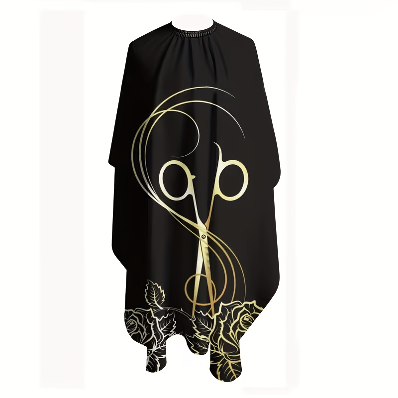 TEMU Barber And Beauty Apron, Featuring A Rose And Design - Breathable, Puncture-resistant, And Easy To Clean