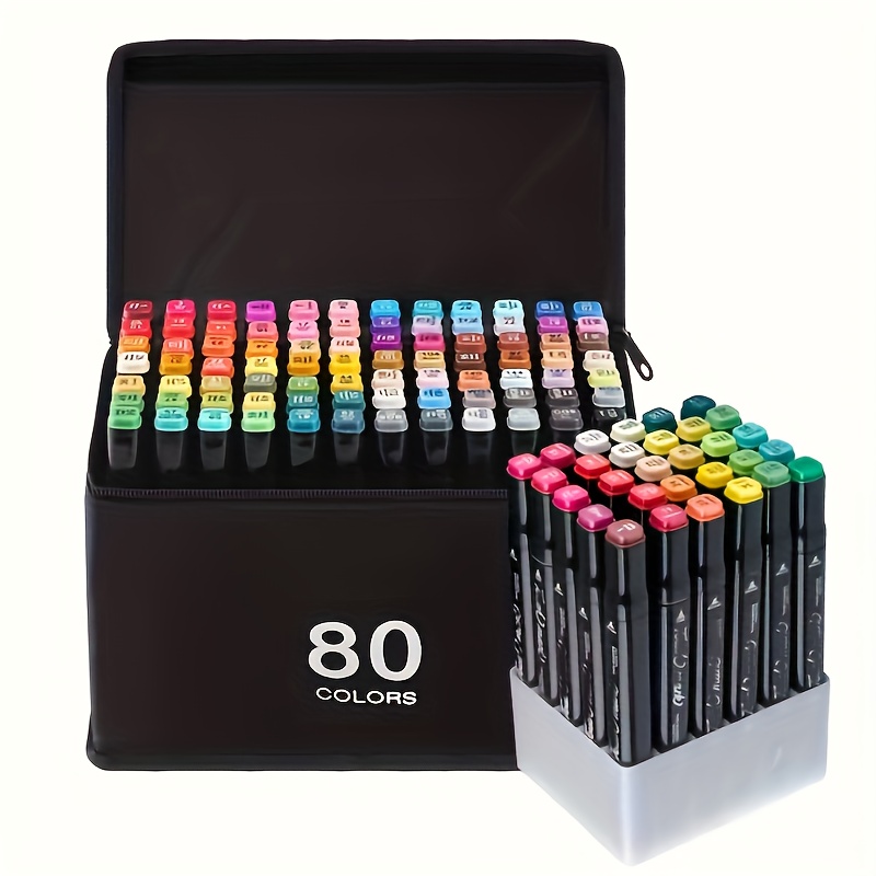 

80 Markers Set, Markers, Art Markers & Tip For Adult Drawing Sketching Painting.christmas ..