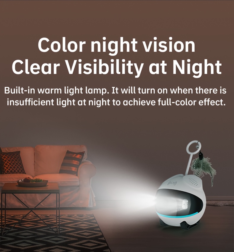 Cámara para mascotas STJIATU con monitoreo remoto, WiFi para ancianos y niños, robot inteligente de voz compatible 4G, Vigilancia Inteligente para el Hogar,Monitor de Seguridad Infantil,Robot Ligero,Diseño Compacto,Material Resistente,Construcción Confiable,Cámara Wifi,Dispositivo de Monitoreo Inteligente,Cuidadores de Ancianos,Dueños de Mascotas