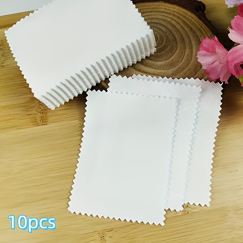 10pcs Golden & Silvery Jewelry Polishing Cloth Set for Cleaning