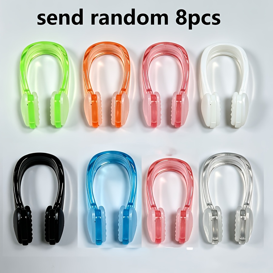 TEMU Bouchons de nez pour sports nautiques, couleur aléatoire, 4/5/8/14 pièces, bouchons de nez étanches pour la natation, accessoires pour sports
