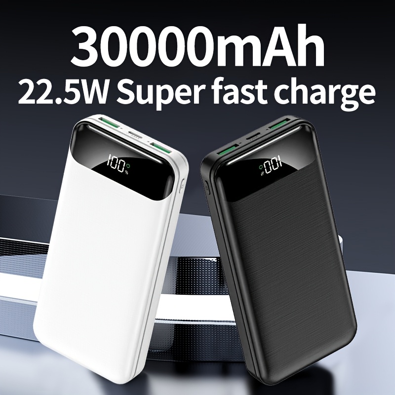 

30000mah Large Capacity Portable Power Bank, With Led Display/dual /multiple Colors From, Portable Emergency Power Supply Device, Safe And Lithium Battery, Send As A Gift To Relatives