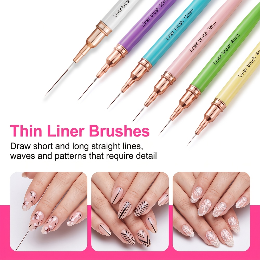 11pcs Professional Nail Brush & Rhinestone Dotting Pen Set