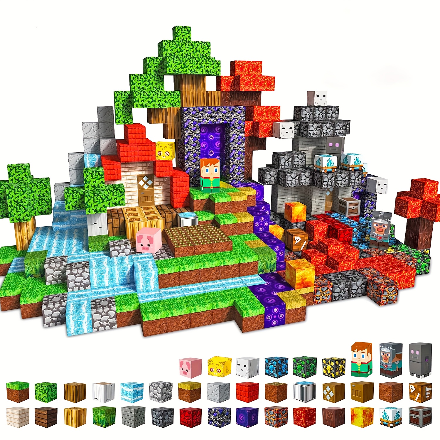 150/300pcs Magnetic Building Blocks for Kids - Colorful Stacking Magnets with Animal & Object Designs, Durable ABS Material, Creative Play & Learning Toy for   Ages 3+, Birthday Gift Idea, Magnetic Building Blocks, Imaginative Play,   Design, Safe for  , Magnet Toys, Magnetic Tower Sets for     Sensory Item for     Categories, Kid Building Blocks,   Interactive Play
