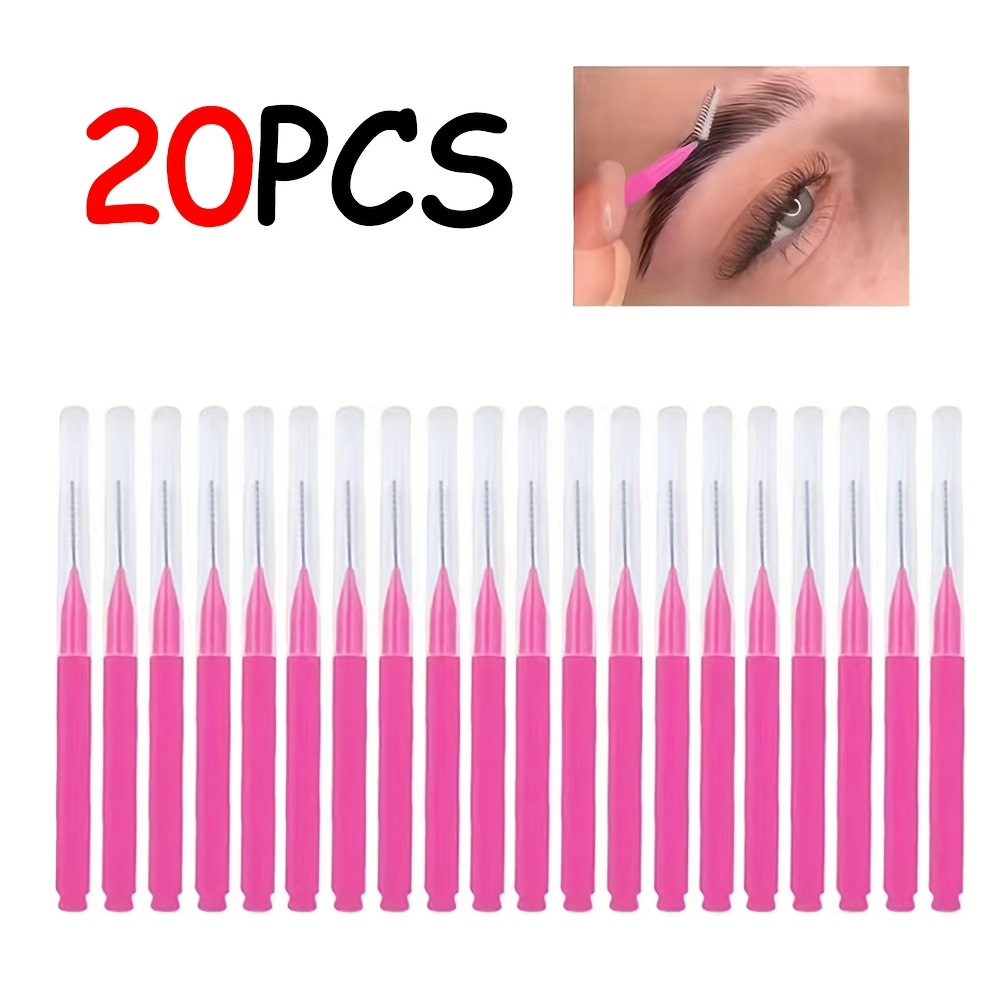 100/20/5pcs Mini Disposable Eyebrow Brushes, Flexible Tiny Mascara Brush Heads For Makeup Tools, Eyelash Filling And Brow Lifting Dyeing Tools With Extended Brushes