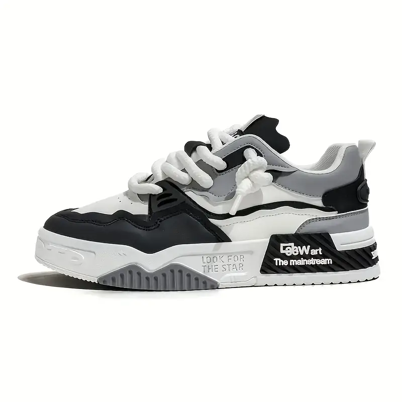 1 par de zapatillas casuales para hombre - cómodas zapatillas de skate de con forro de transpirable, de pvc , versátiles para viajes , caminatas y atuendos casuales, zapatillas de skate, calzado de viaje, zapatillas modernas, forro de interior Detalles del producto 5