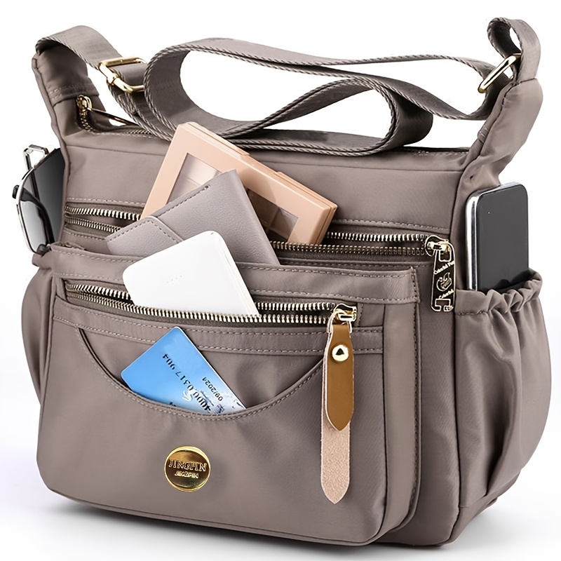 Unisex Multi-Layer Shoulder Bag, Versatile Crossbody Option
