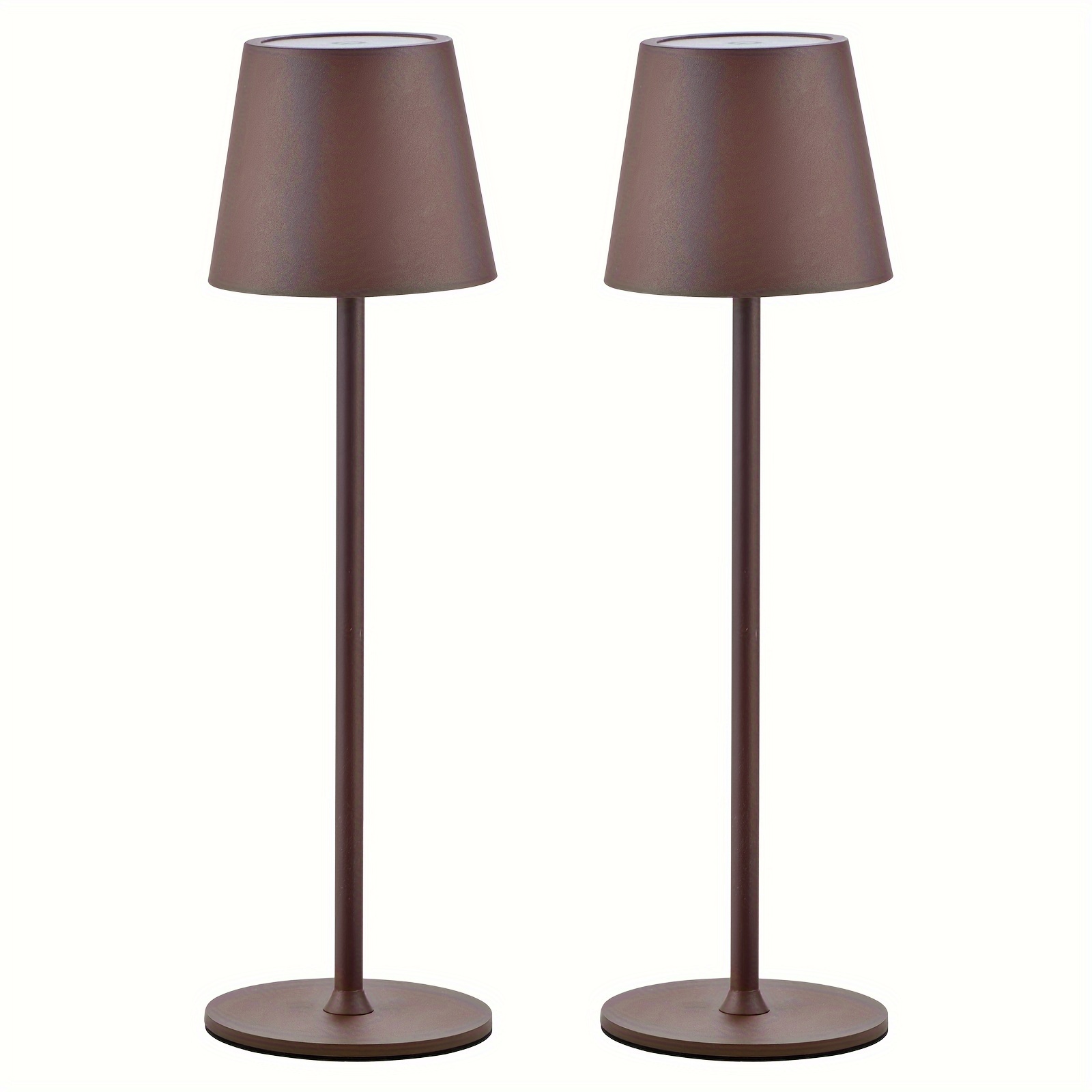 TEMU 2 Packs Cordless Table Lamps | Rechargeable, Touch Control, 3 Color Temperature, Dimmable, Led Portable Wireless Lamp, Battery Operated, Metal