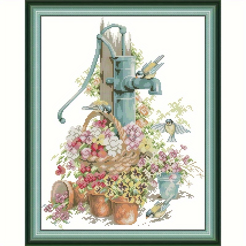 

Complete Cross Stitch Kit For Living Room & Bedroom Decor - Fantasy Theme, Cotton Materials Included (pattern, Embroidery Cloth, Thread, Needle, Instructions)