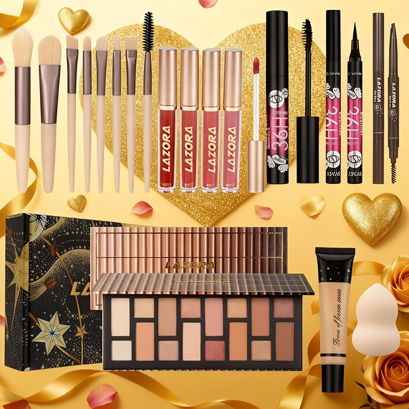 A Complete Makeup Kit for Women, Featuring an All-In-One Makeup Set Essential for, Including a Palette with 16 Eyeshadow Colors. It'S The Perfect Gift for Women on Various Holidays And a Romantic Present for Valentine'S Day