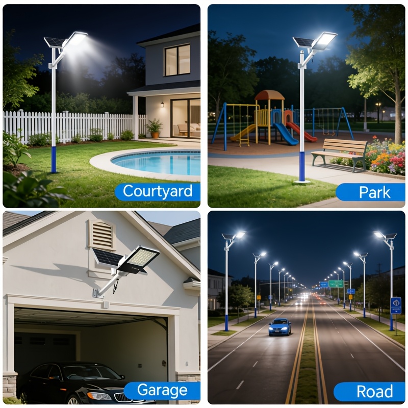 Outdoor High-brightness Solar Lamp with Lens-shaped Large Light Bulb, 6500k Color Temperature, Intelligent Light Control, Can Be Remotely Controlled, LED Lighting Lamp Suitable for Courtyards, Gardens, and Villas, with Remote Control.