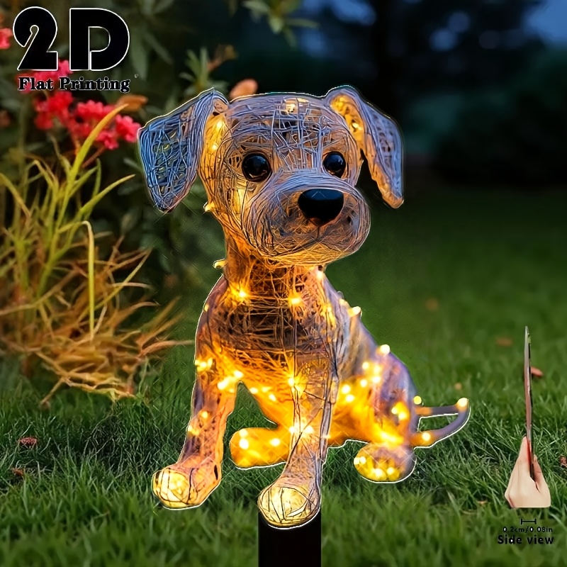 E-shop 2D Flat - 【2D Flat】 2D Flat - [2D Flat] 2D Plane . Leuchtender Hunde Garten Dekoration Erdspieß, Outdoor Hof Garten Rasen Dekoration Ornamente,