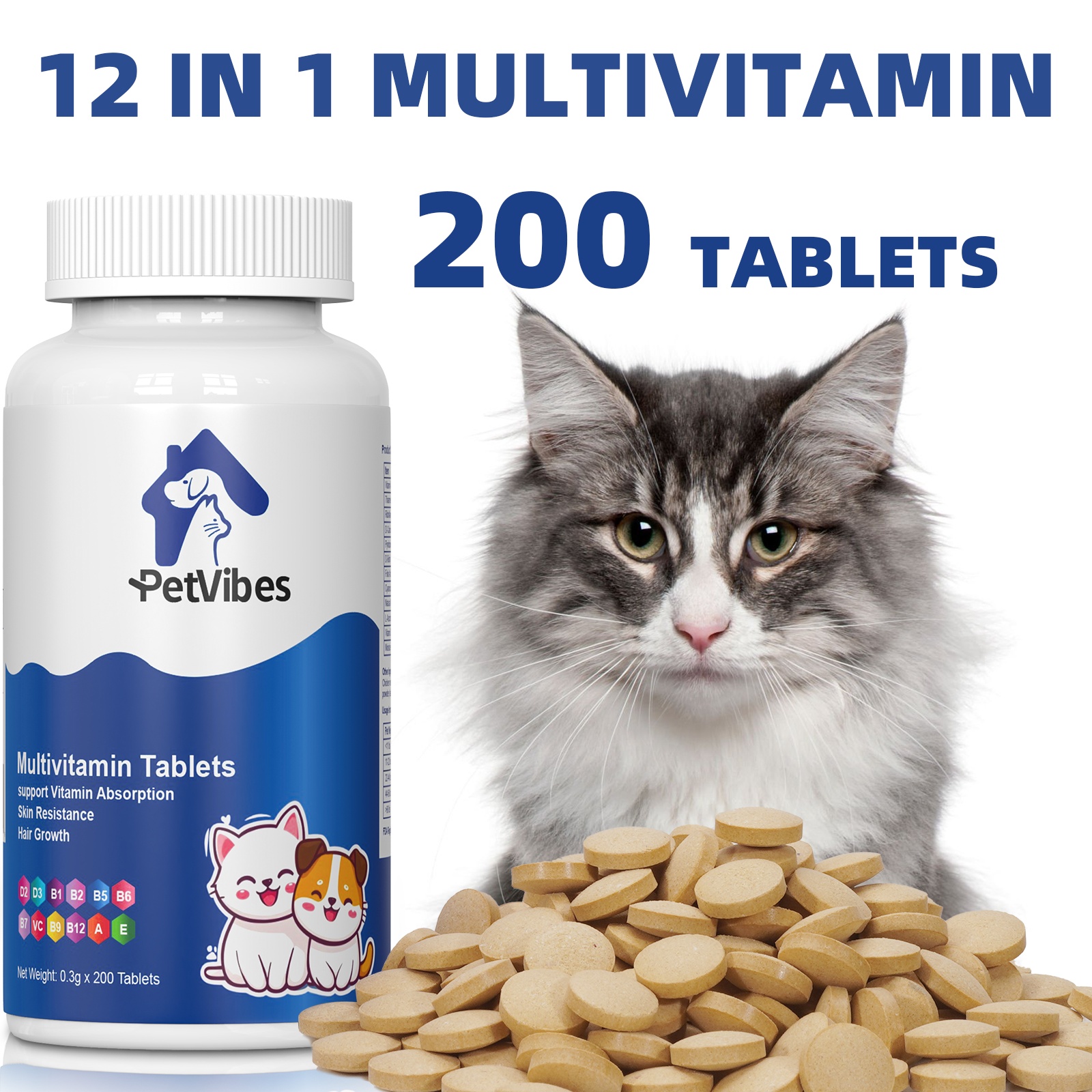 TEMU 200 Yummy Amino-packed Bites For Mature Cats - Petvibes For Joints, & Coat In Duck Flavor Cats