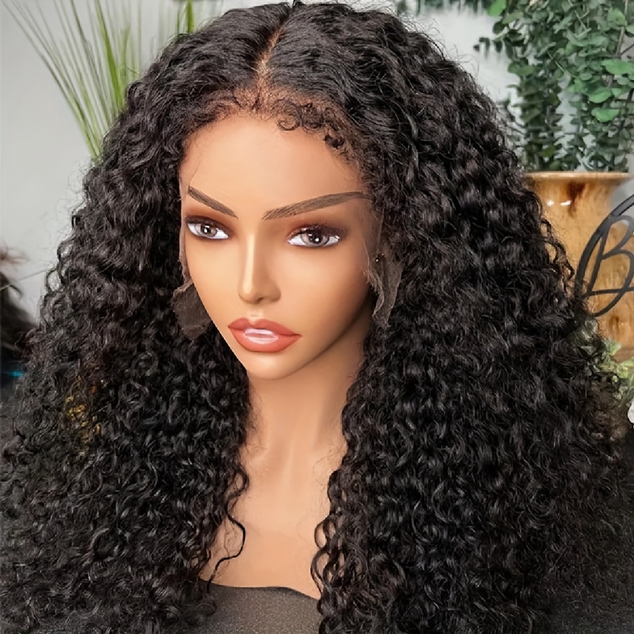 13x6 Curly Baby Hair Edges Wig 30 34 Inch Deep Wave Curly Lace