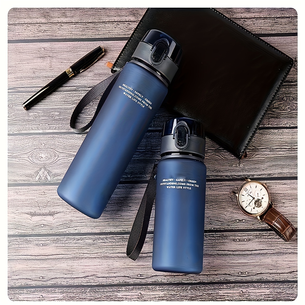 Image of Leak-proof Sports Plastic Water Bottle, High-quality Sports Water Cup For Travel And Hiking, Portable Beverage Bottle 400ml/560ml