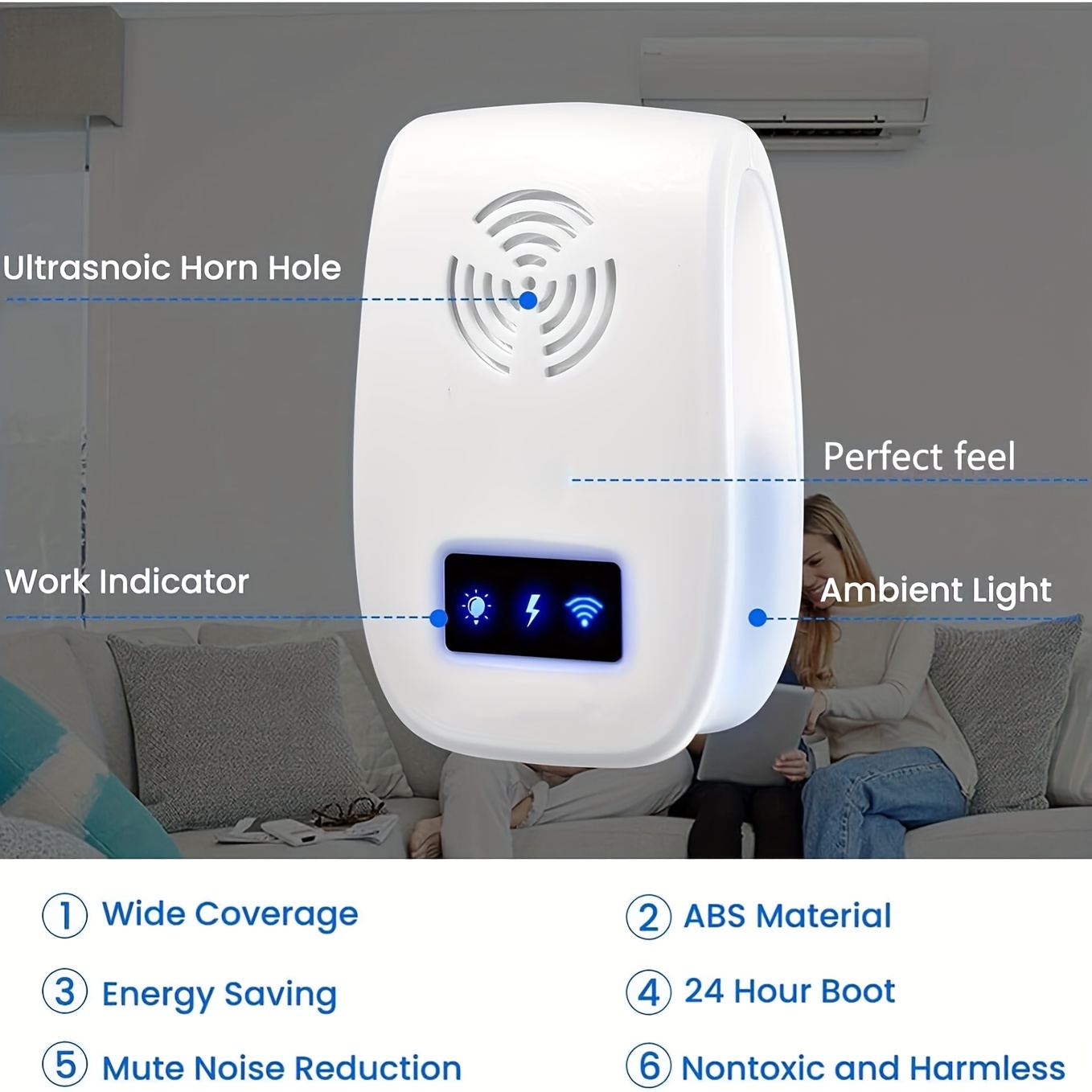Ultrasonic Pest Repeller Electronic Mice Repellent Indoor Pest Repellent Ultrasonic Plug In For Mice Roach Spiders Ants Flies Bugs White 6 On Temu And start Saving Temu details 4