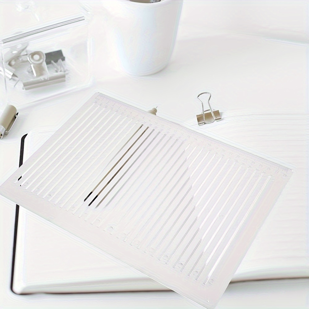Precision 0.39" Line Guide - Pvc Writing Template For Journals, Papers & Cards