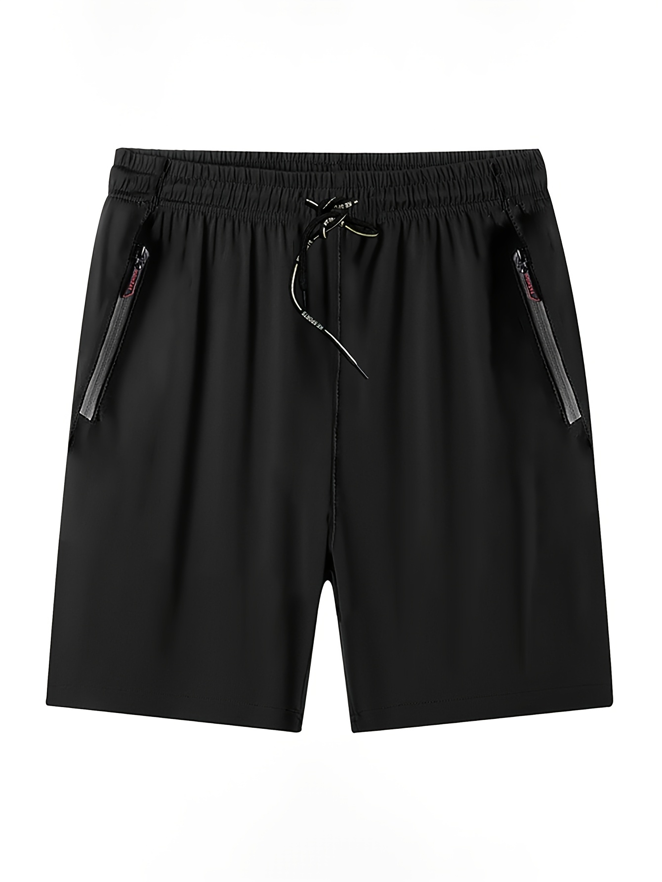 1pc Men'S Plus Size Shorts - Loose Fit, Quick-Dry Polyester Running Shorts with Adjustable Drawstring Waist, Ideal for Summer, Training, and Beach Wear, Beach Wear|Adjustable Waistband|Polyester Fabric