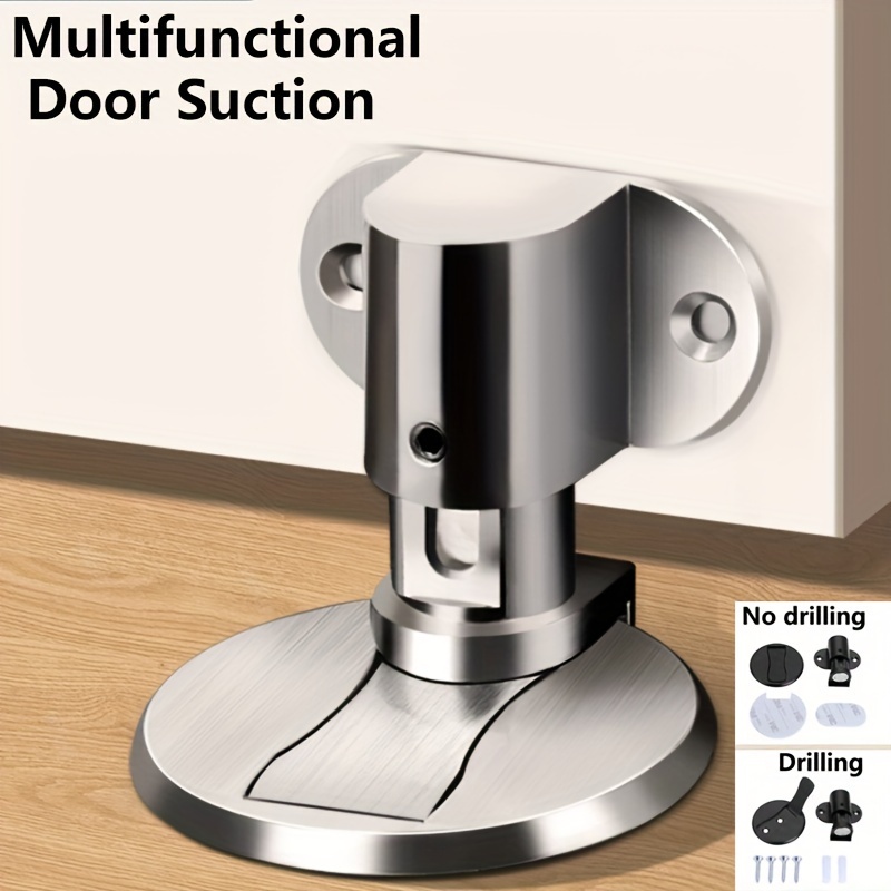

1pc Adjustable Door Stop Anti-collision Household Invisible Door Suction Punch-free Strong Magnetic Stopper For Doors