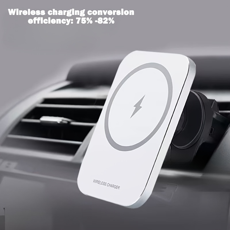 

1pc Universal Adjustable Car Phone Holder, Wireless Charger With Magnetic Ring, Usb Type-c Connector, ≤36v Operating Voltage, No Battery Required