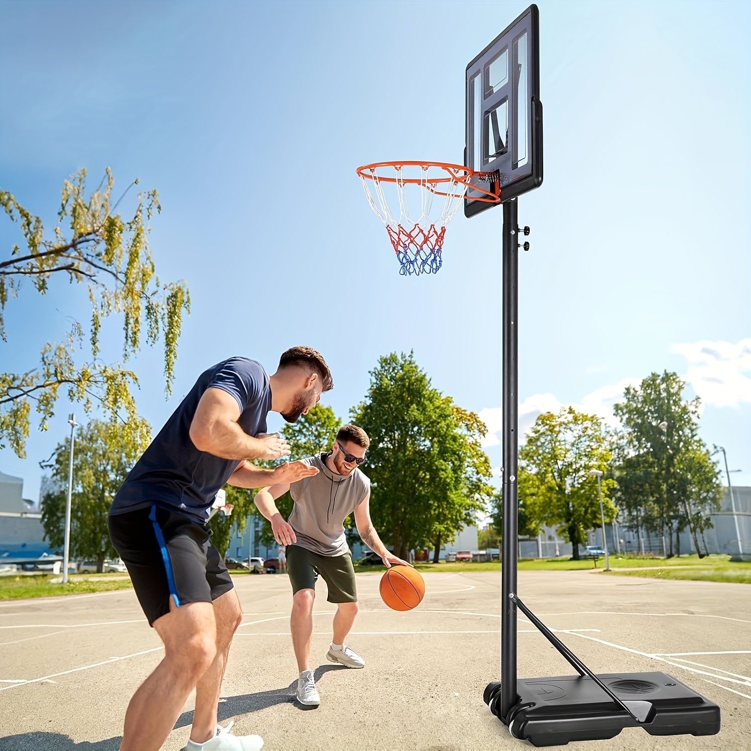 Mobile Basketball Stand with Adjustable Height