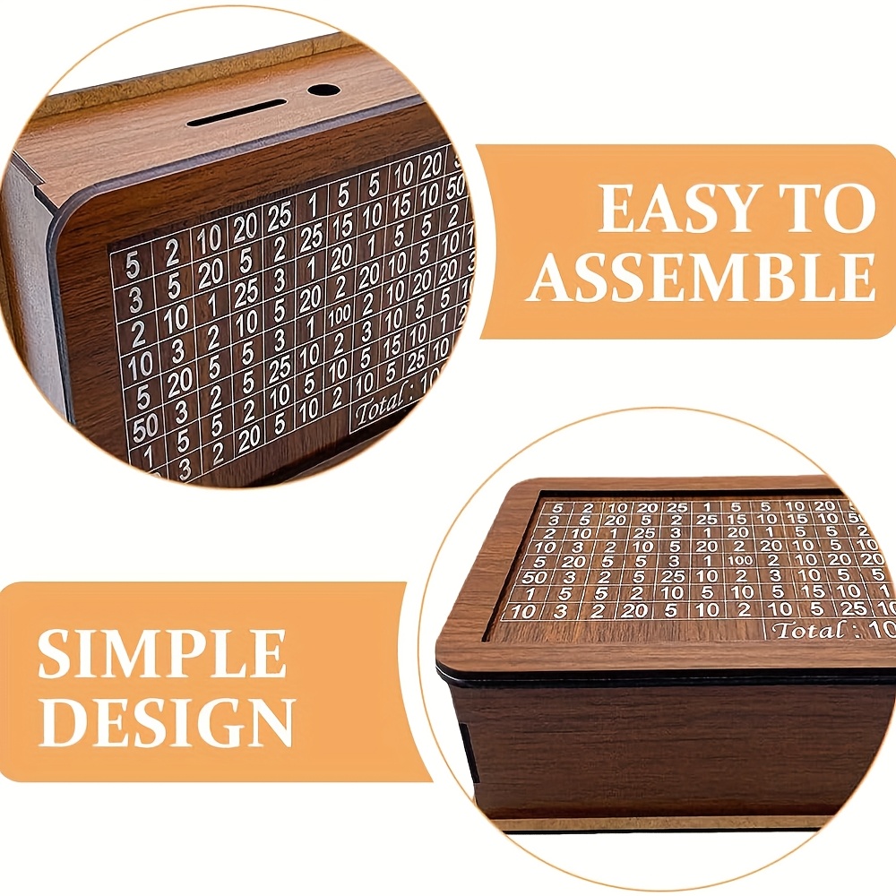 wooden reusable money bank savings counter - Temu South Africa