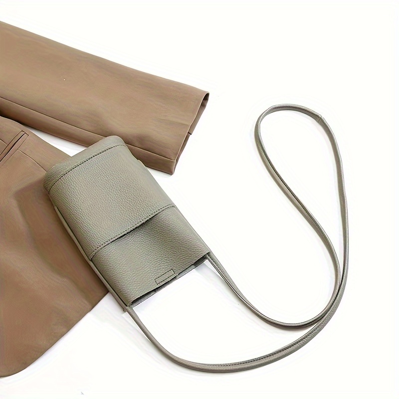1pc Synthetic Leather Women's Crossbody Phone Bag, Versatile Mini Bag For Walking And Shopping