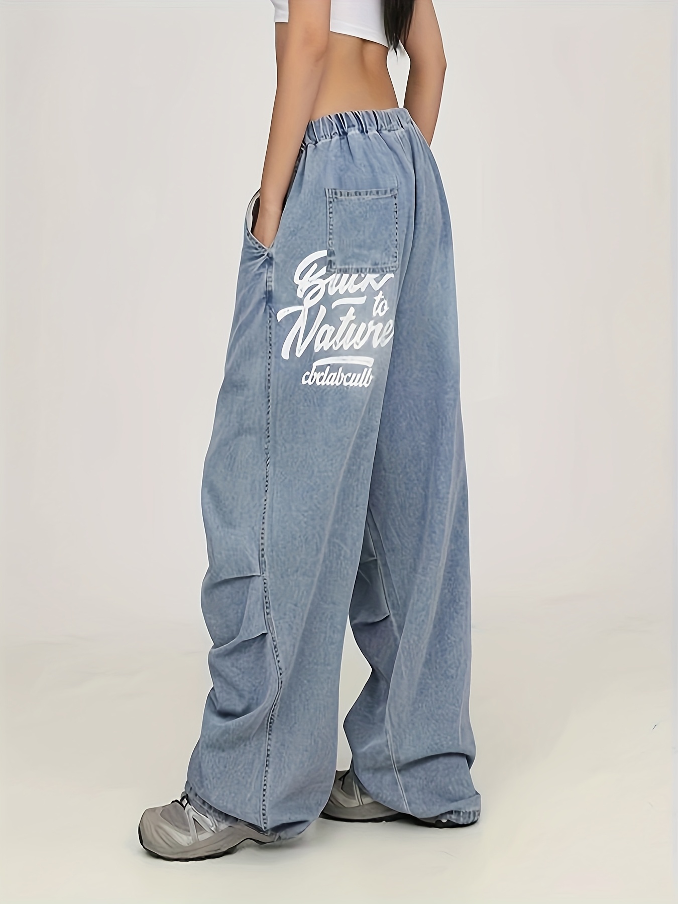 Hip Hop Really Baggy Jeans From The 90s Women's Retro Hip Hop