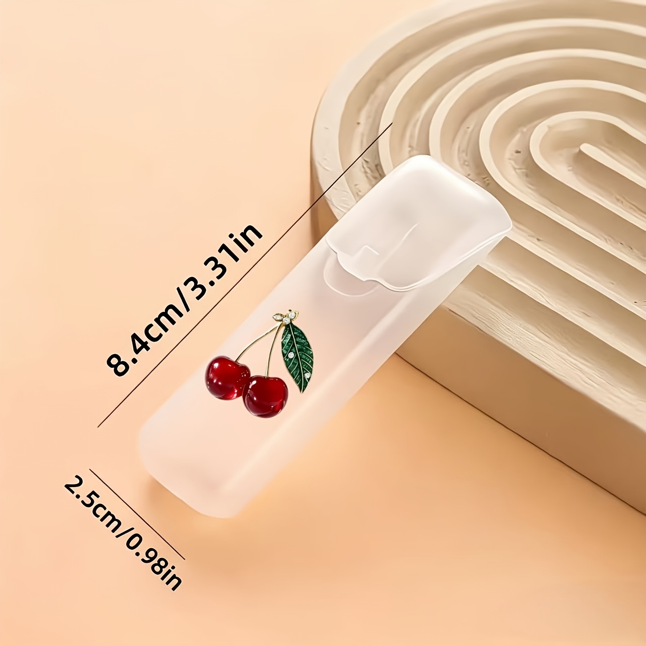 4pcs Tempting Cherry Pattern Portable Travel Storage Box