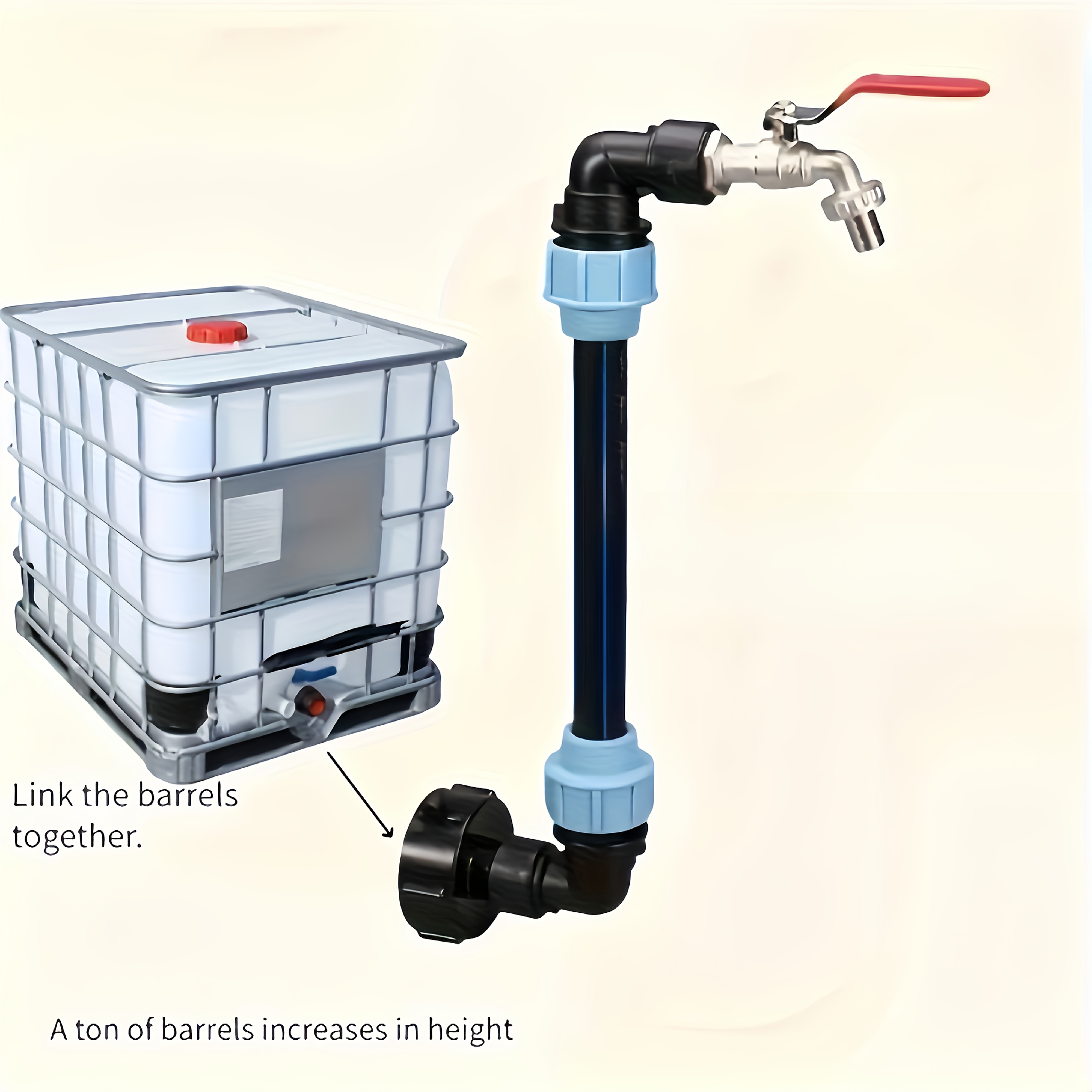 Universal Ibc Pallet Adapter Kit - Alloy Faucet Connector With Pe Hose Garden Watering Set, Universal Fitting, Use, Suitable For Outdoor And Garden Environments, Durable, Rust And Corrosion Resistant