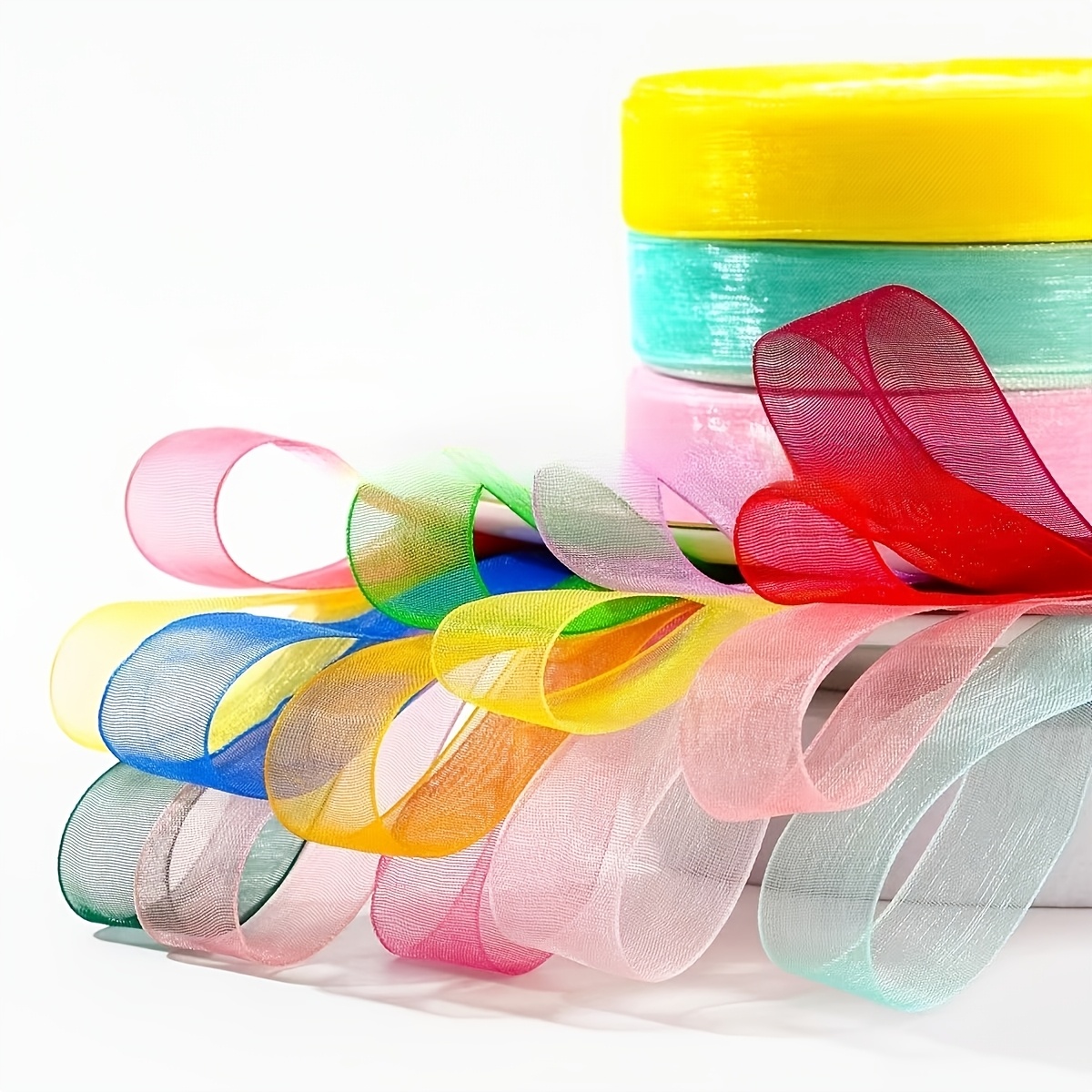 TEMU 10 Rolls, Each Roll Has A Side Width Of 0.39 Inches, Snowflake Ribbons, Each Roll Is 70.87 Inches Long. -color Ribbons Are Suitable For Gift