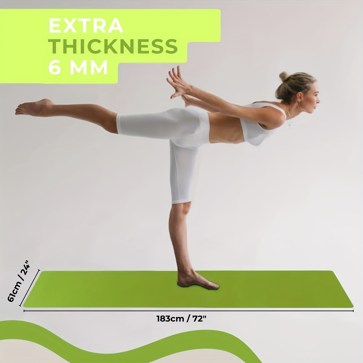 Exercise Tpe Yoga Mat Non slip Pilates Mat Reusable Thick - Temu