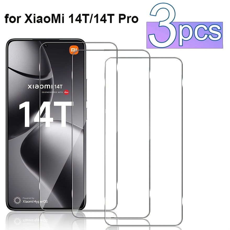 

3pcs For Xiaomi Mi 14t 14tpro Pro Tempered Glass Screen Protector Full Coverage 9h Hardness Anti-fingerprint Case