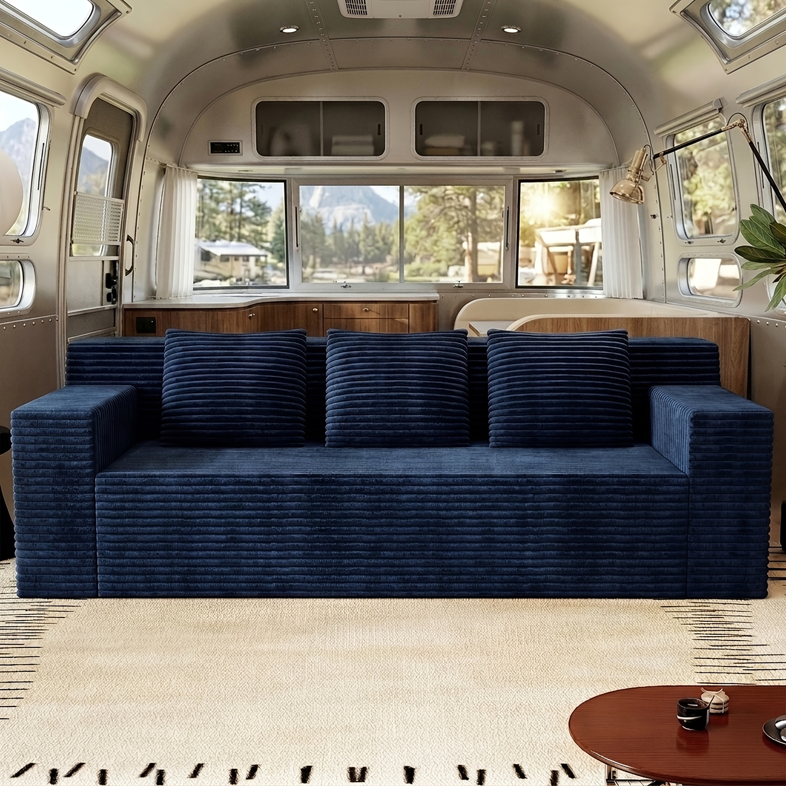 72 inch rv   armchair sofa bed the armrests   used as pillows made of tweed material suitable for living rooms dormitories guest rooms home offices and campers etc