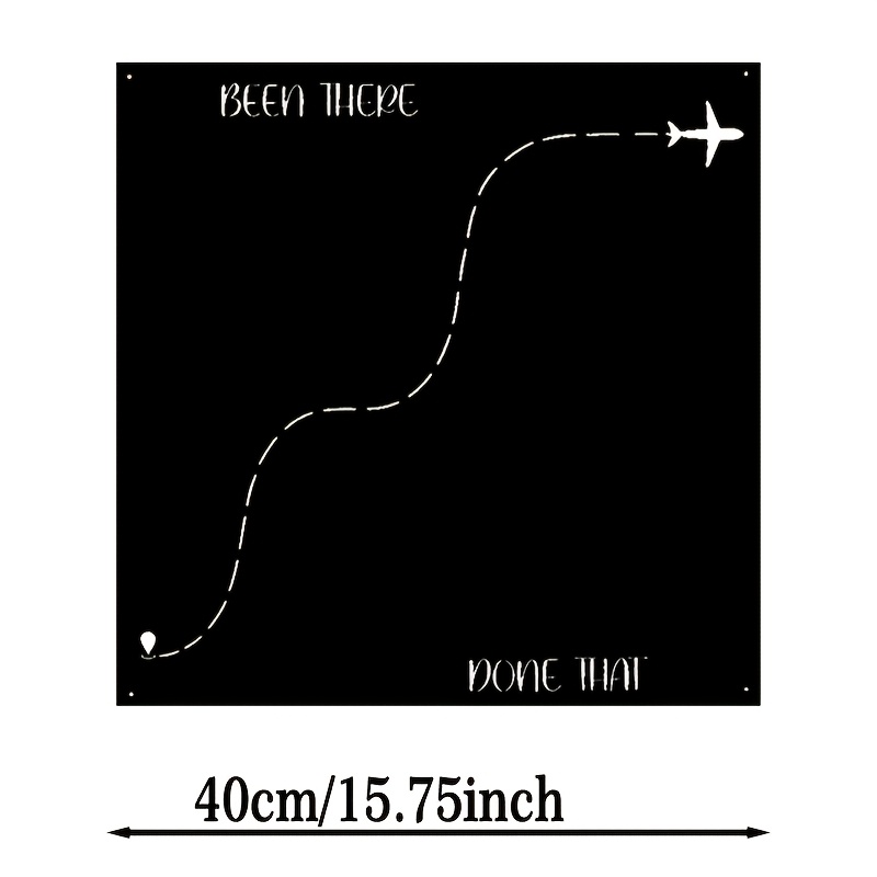 TEMU 2d Flat, 2d Plan-1 Themed Hollow Wall Decoration Magnetic Board, Metal Nameplate, Nameplate For Travel Magnet Souvenirs, Large Bulletin Board,