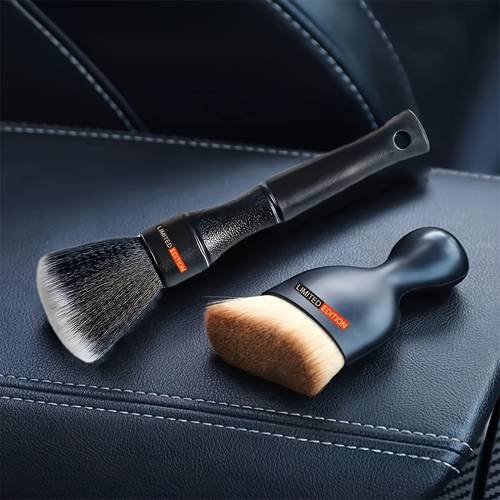 2pcs soft and clean car interior cleaning brush with with a sturdy plastic handle and extremely soft bristles is perfect for cleaning the seats center console and vents of the car