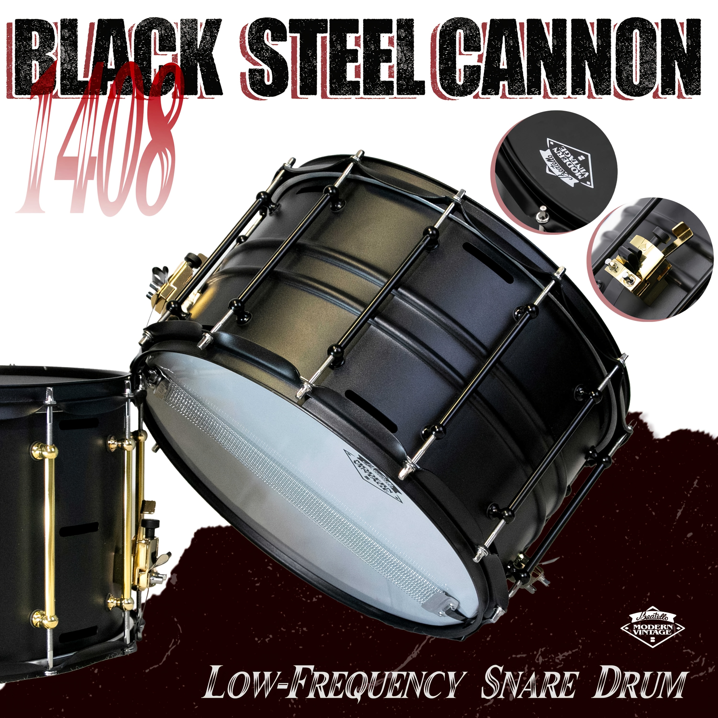 jbk cannon 1408 snare drum carbon - Temu